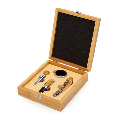 4PCS Wine Opener Set Stainless Steel Durable, Khaki