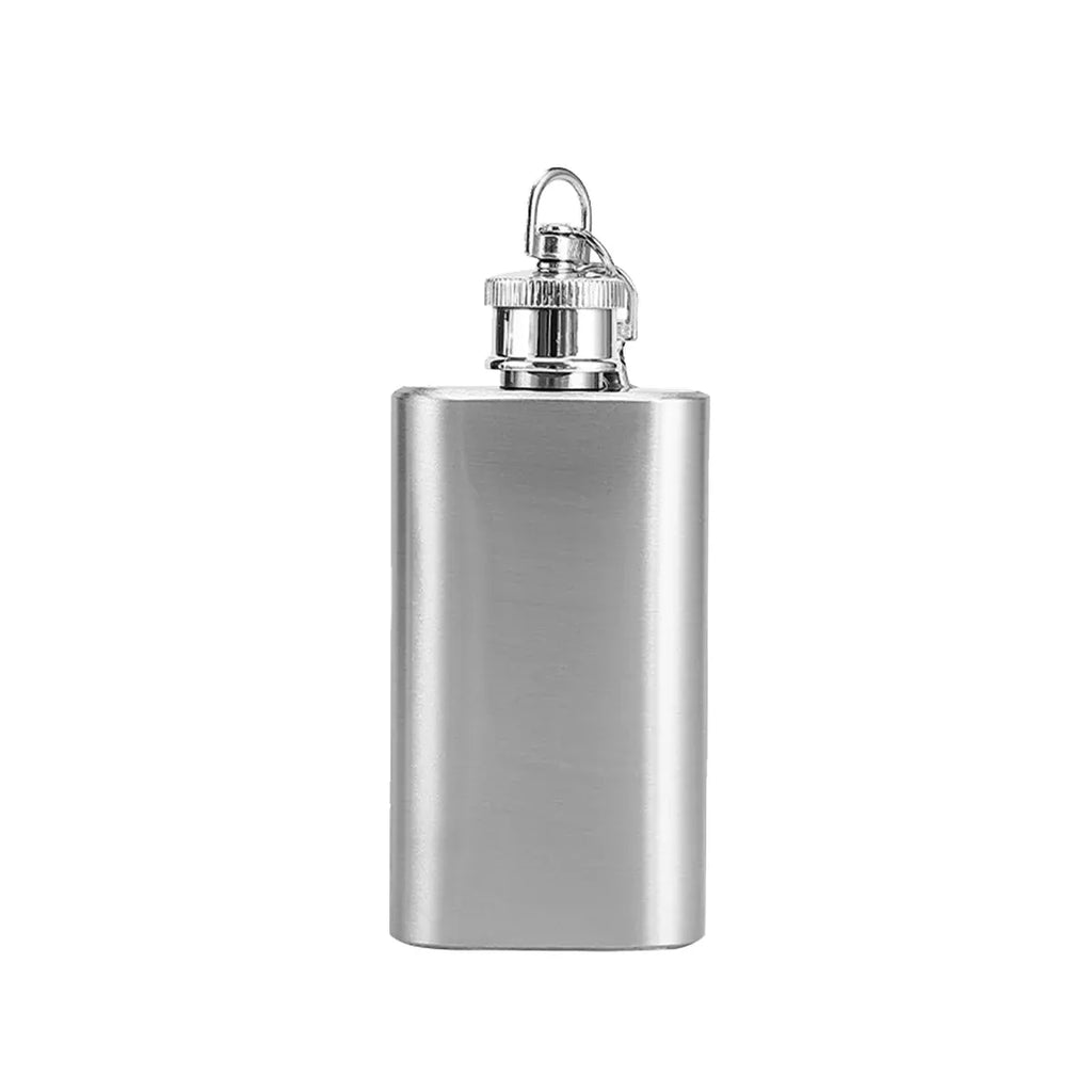 Mini Stainless Steel Keychain Hip Flasks, 3 Pack, 2 oz