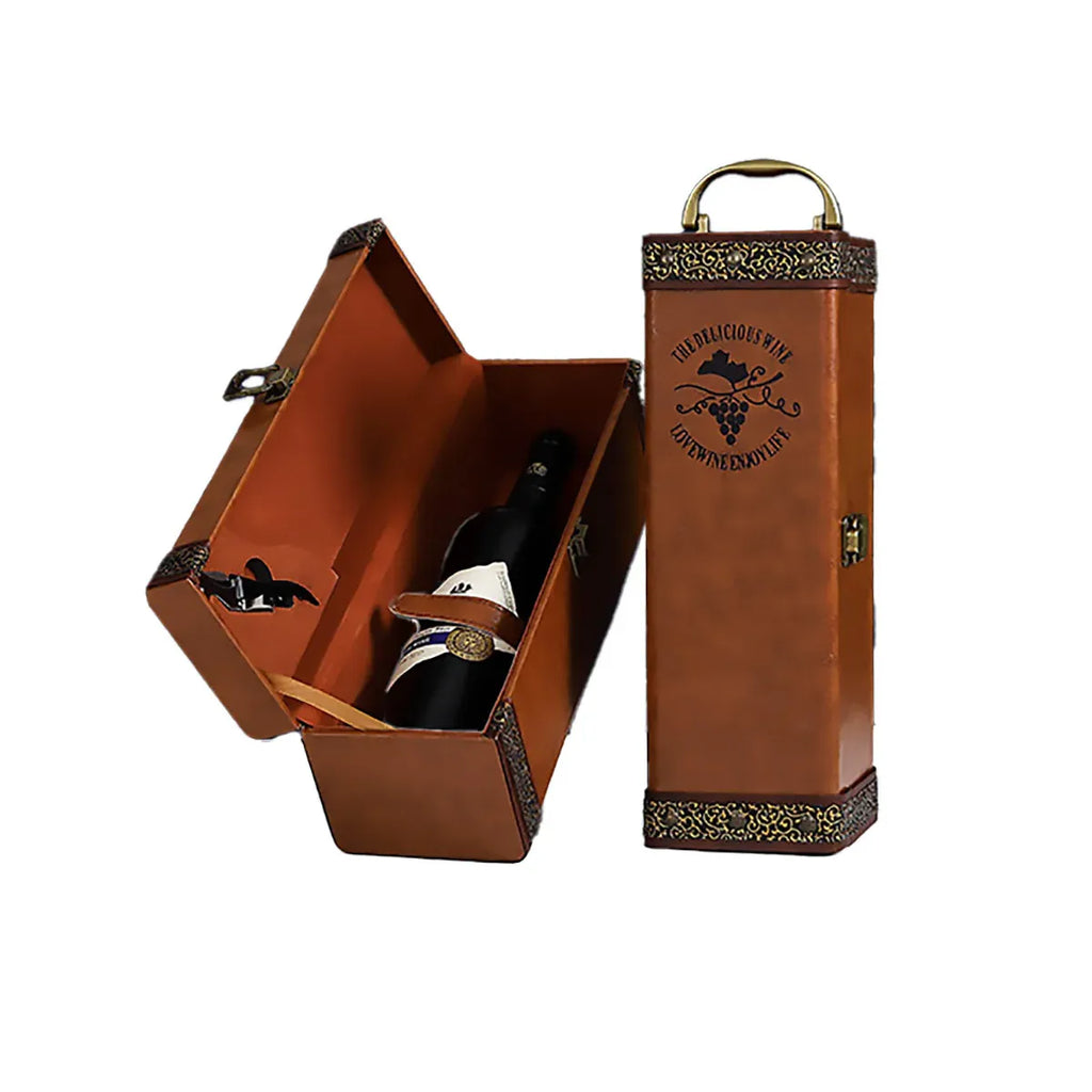 High-grade Leather Red Wine Gift Box