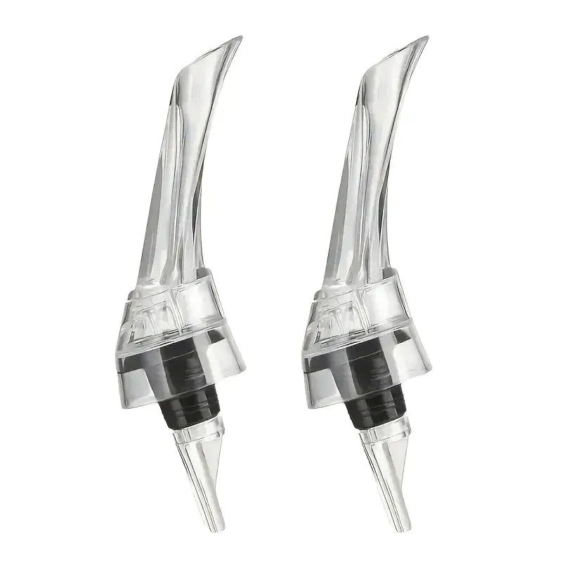 2PCS Portable Wine Decanter Dispenser Aerator Bottle Pourer Set