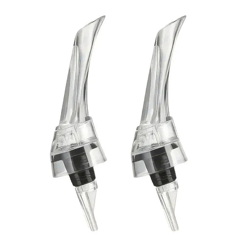 2PCS Portable Wine Decanter Dispenser Aerator Bottle Pourer Set