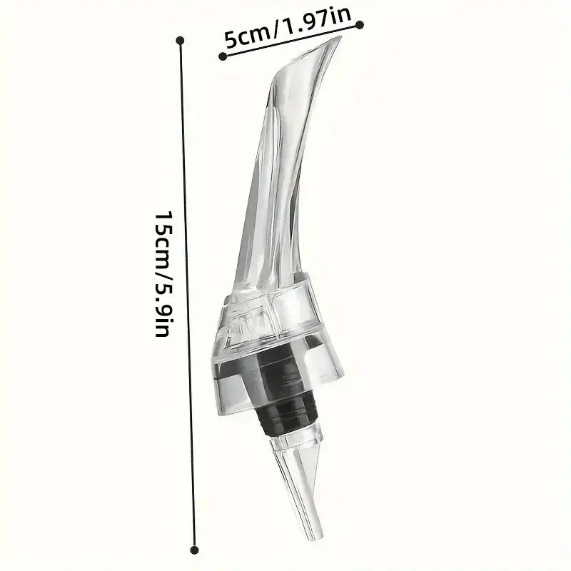 2PCS Portable Wine Decanter Dispenser Aerator Bottle Pourer Set