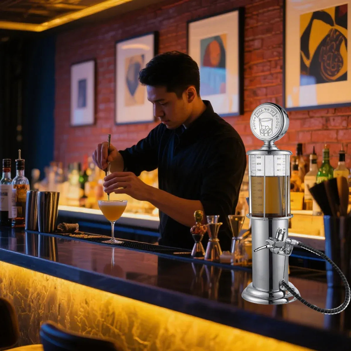 Push-Button Wine Dispenser, Single Head, 1 L