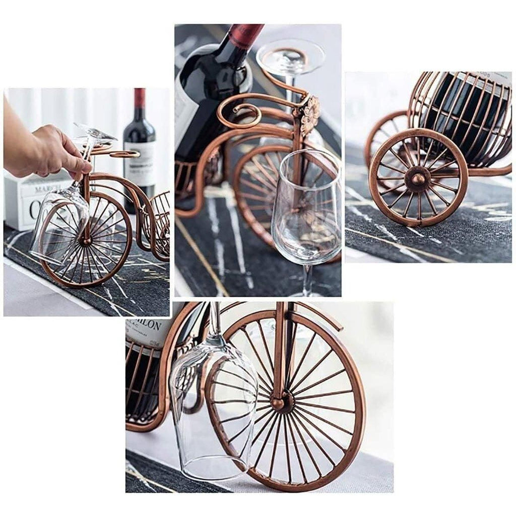 Vintage Tricycle Wine Rack, Holds 4 Bottles