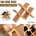 Solid Oak Wine Rack, 4 Bottles