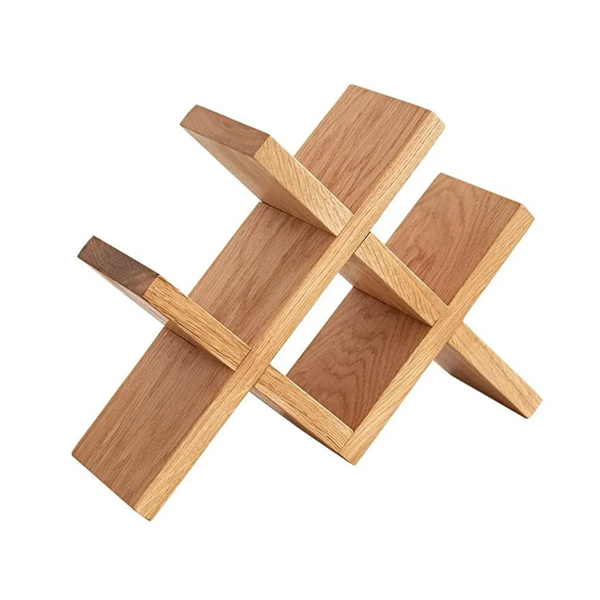 Solid Oak Wine Rack, 4 Bottles