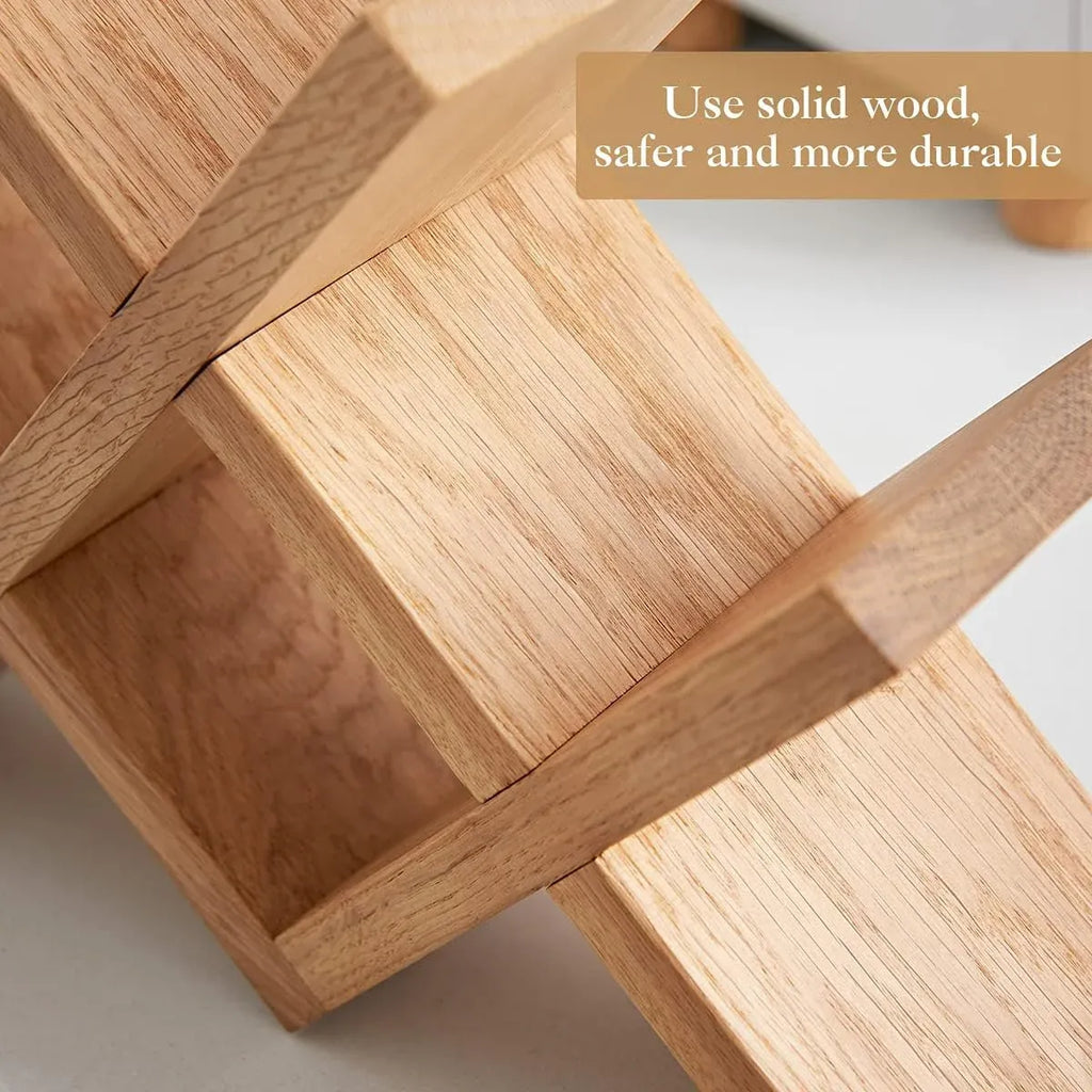 Solid Oak Wine Rack, 4 Bottles