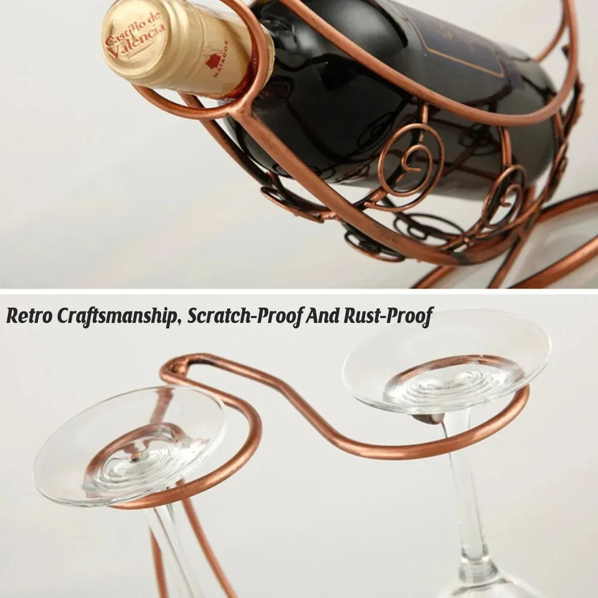 Pirate Ship Iron Wine Rack, 2 Bottles and 2 Glasses