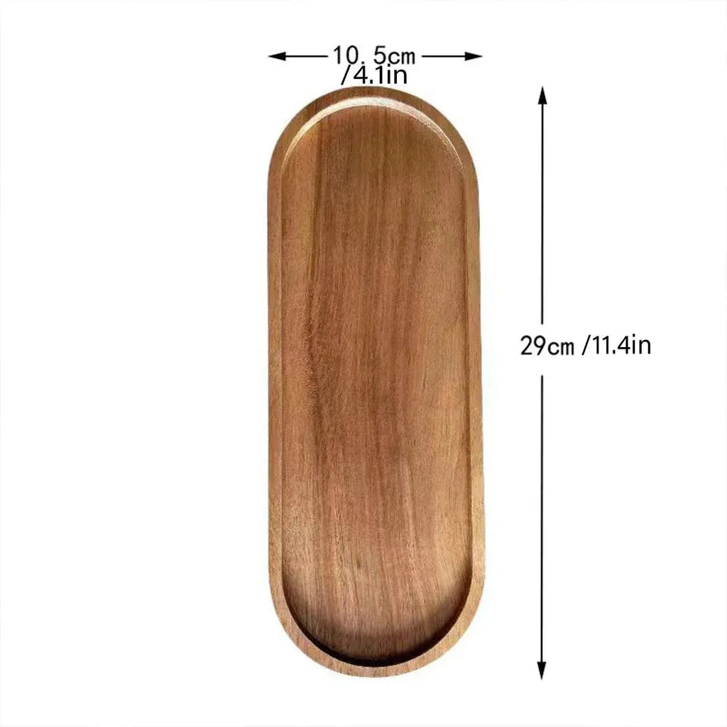 Brown Rectangular Serving Trays, 29 x 10.5 cm, Set of 8