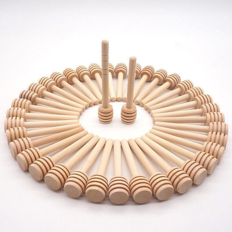 Mini Wooden Honey Dipper Sticks, Pack of 30