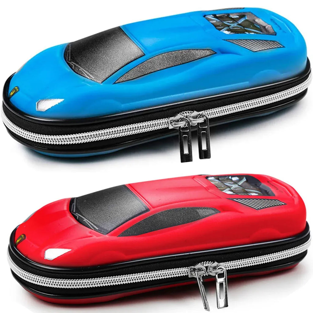 Sports Car Three-Layer EVA Pencil Case, 21.5 x 10 x 6 cm