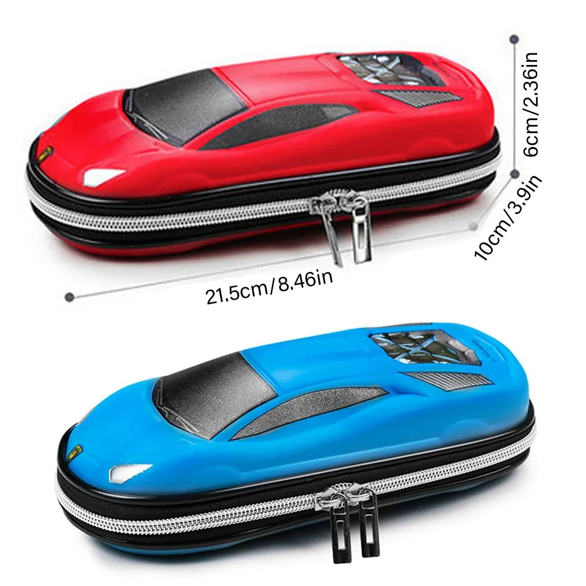Sports Car Three-Layer EVA Pencil Case, 21.5 x 10 x 6 cm