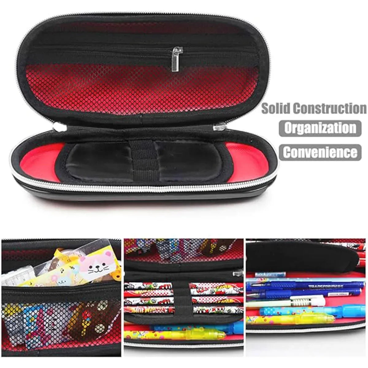 Sports Car Three-Layer EVA Pencil Case, 21.5 x 10 x 6 cm