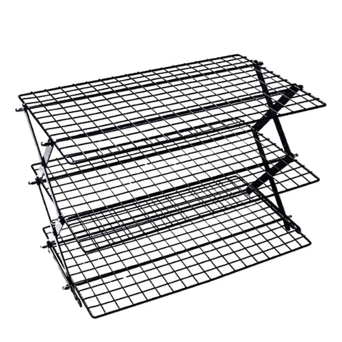 3/4 Tier Camping Dining Rack Iron Shelf Portable Picnic Rack