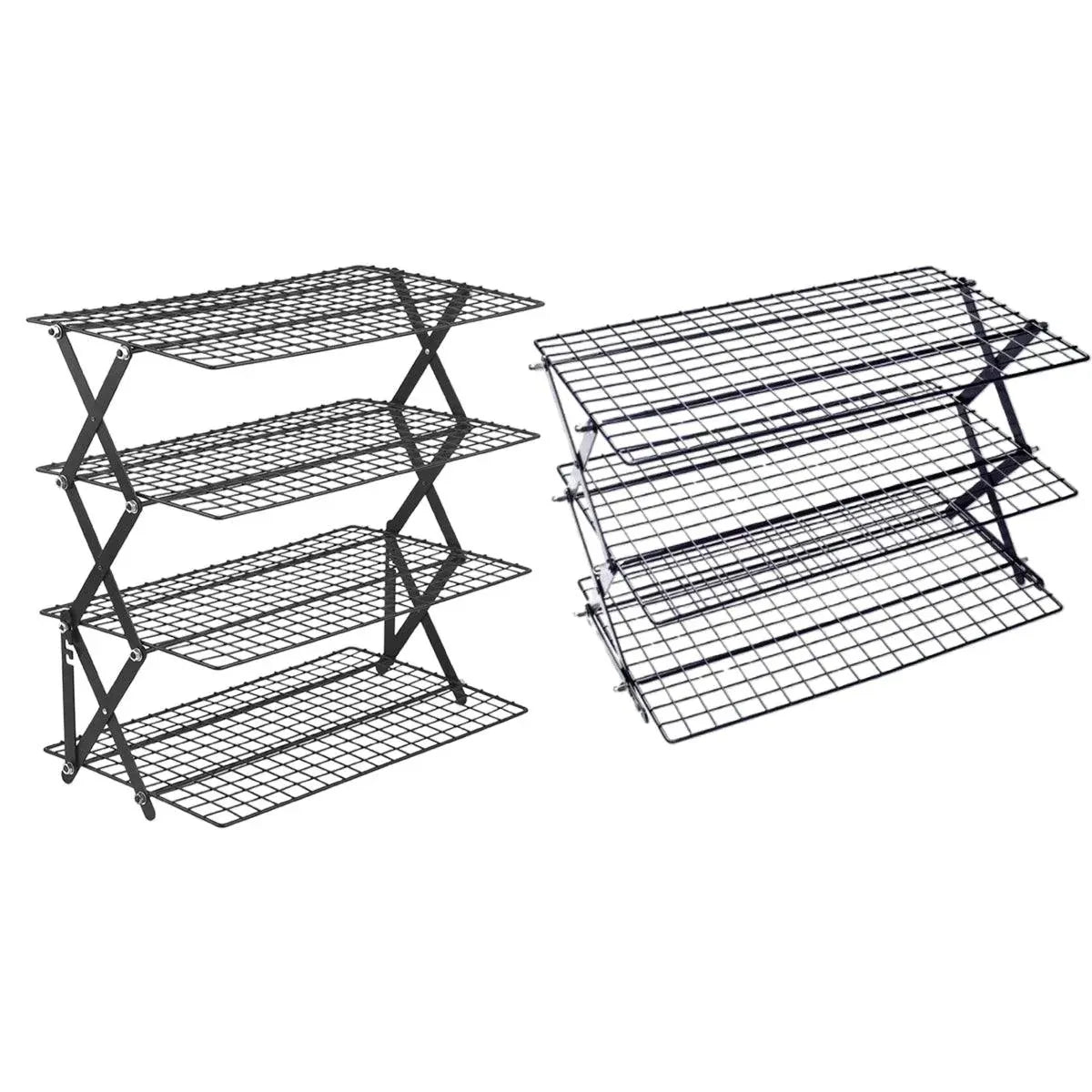 3/4 Tier Camping Dining Rack Iron Shelf Portable Picnic Rack