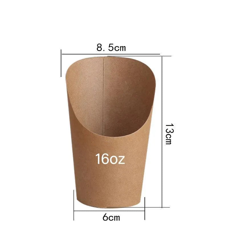 Kraft Paper French Fry Cups, 250 Pack