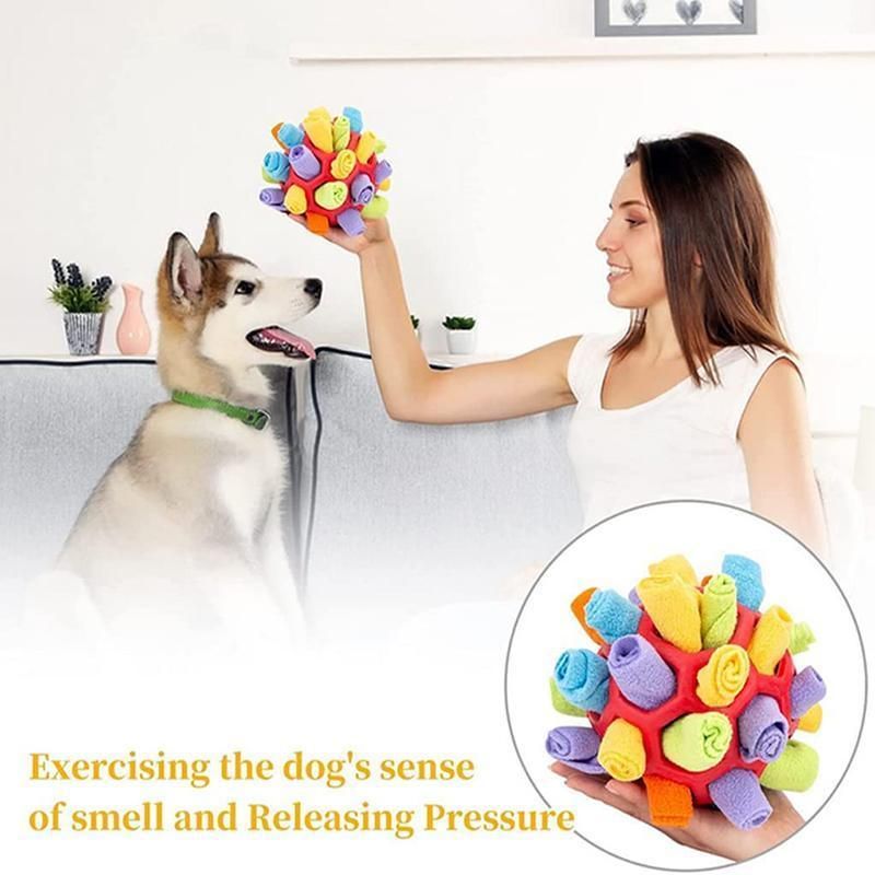 Snuffle Ball Dog Toy for Treat Dispensing and Nose Work Training Soft