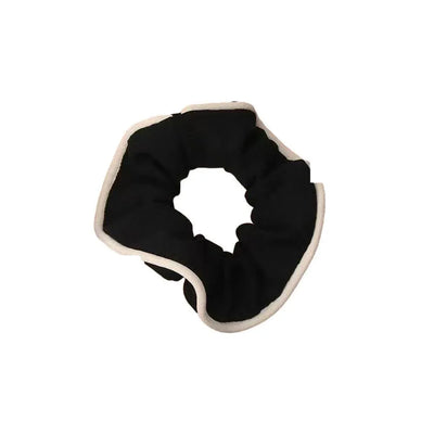 Large Satin Scrunchie Hair Tie, Black