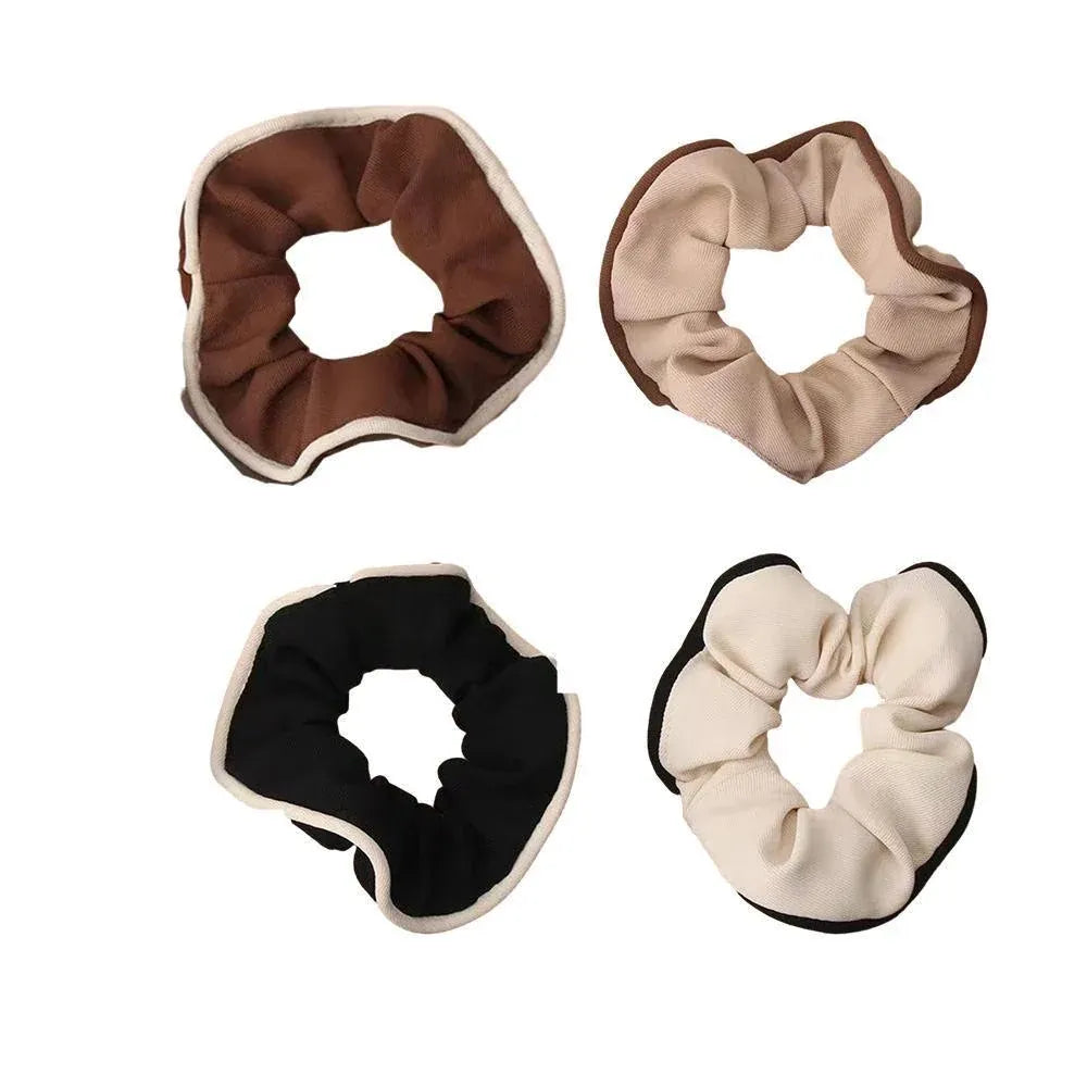 Large Satin Scrunchie Hair Tie, Black