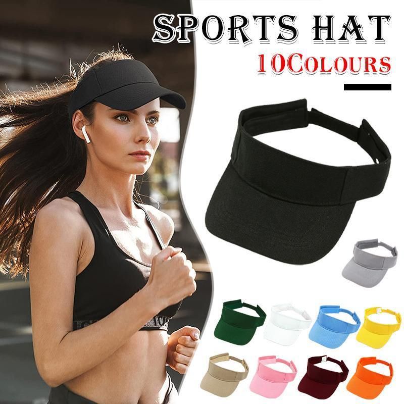 Women Adjustable UV Protection Sport Visor Cap Beach Sun Hat New