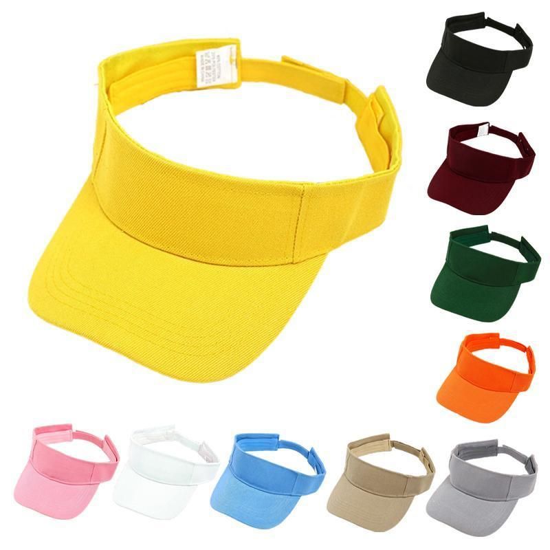 Women Adjustable UV Protection Sport Visor Cap Beach Sun Hat New