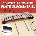 4-Piece 15-Note Glockenspiel Set with Mallets and Carry Bag