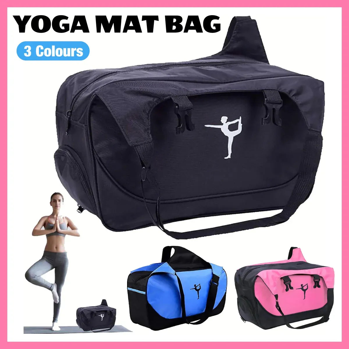 Yoga Mat Bag Large Capacity Sports Backpack Casual Gym Travel