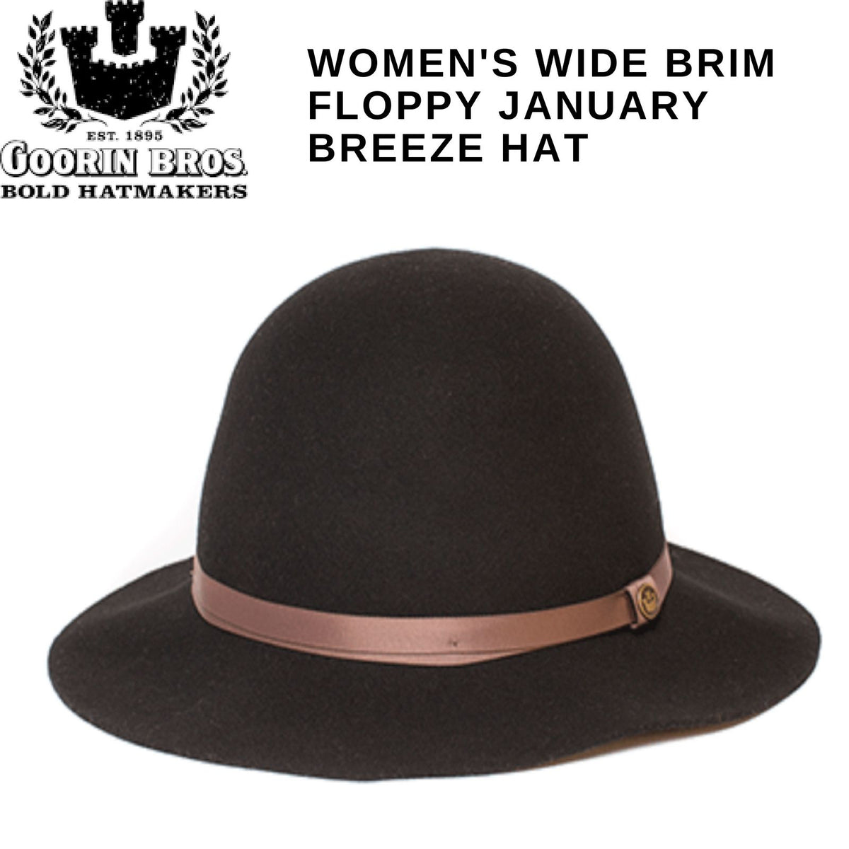 Goorin Brothers Womens Wide Brim Floppy January Breeze Hat
