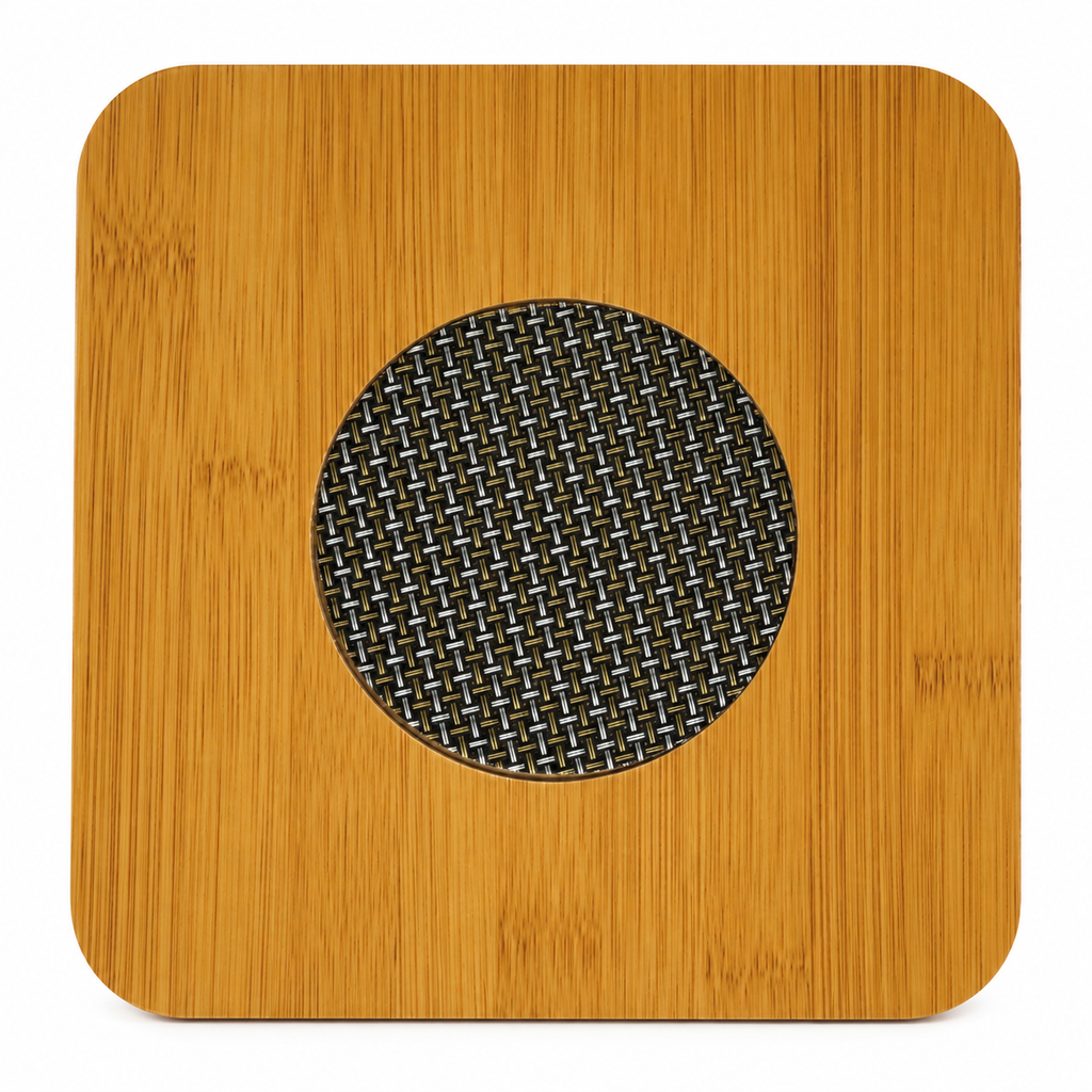 Square Bamboo Trivet with Woven Centre, 19.5 x 19.5 cm