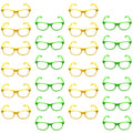 BR Costumes Green and Yellow Party Glasses, Set of 24