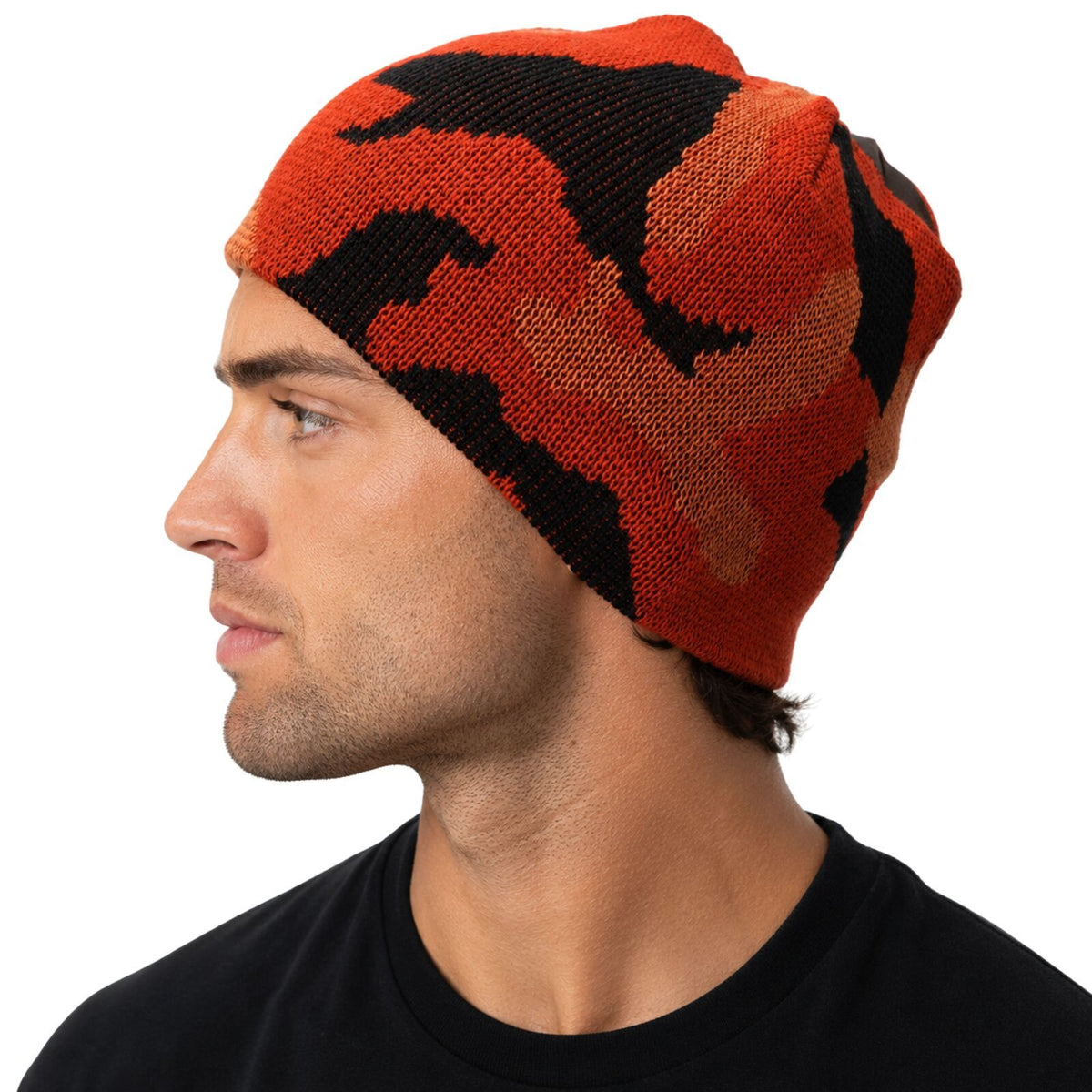Camo Beanie Hat Winter Ski Army Military Hunting Warm - Orange