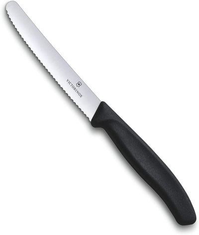 Victorinox Wavy Edge Steak and Tomato Knife, Black