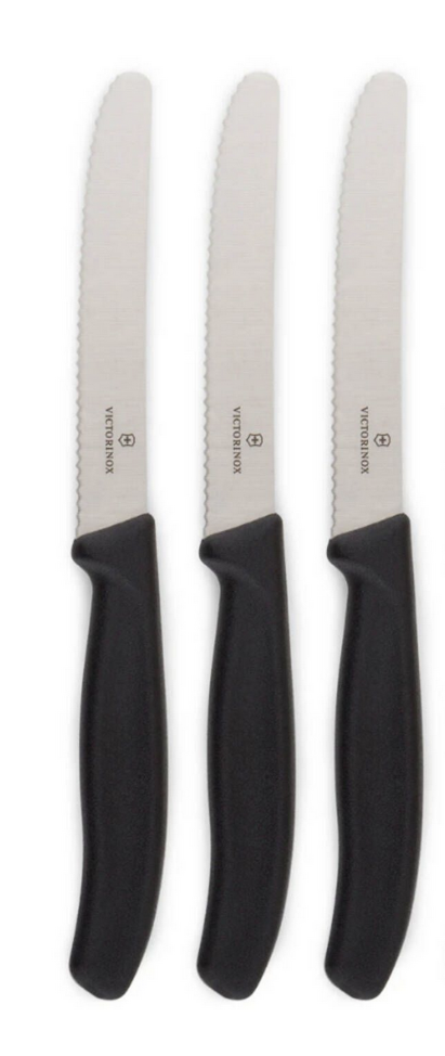 Victorinox Wavy Edge Steak and Tomato Knife, Black