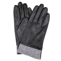 Dents Womens Leather Gloves w/ Tweed Cuffs Warm Winter