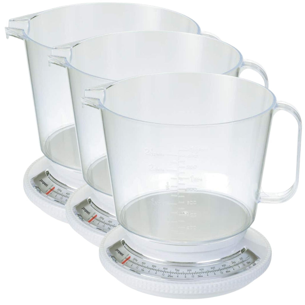 Propert Mechanical Kitchen Scale with Jug, 2.2 kg, Pack of 3
