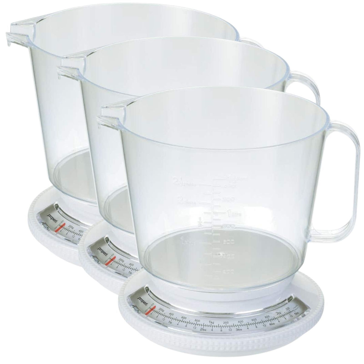 Propert Mechanical Kitchen Scale with Jug, 2.2 kg, Pack of 3