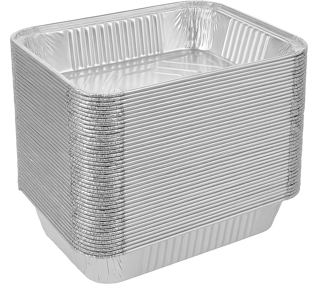Kitchen Delights Aluminium Foil Trays, 45 x 34 x 6.5 cm, Pack of 72
