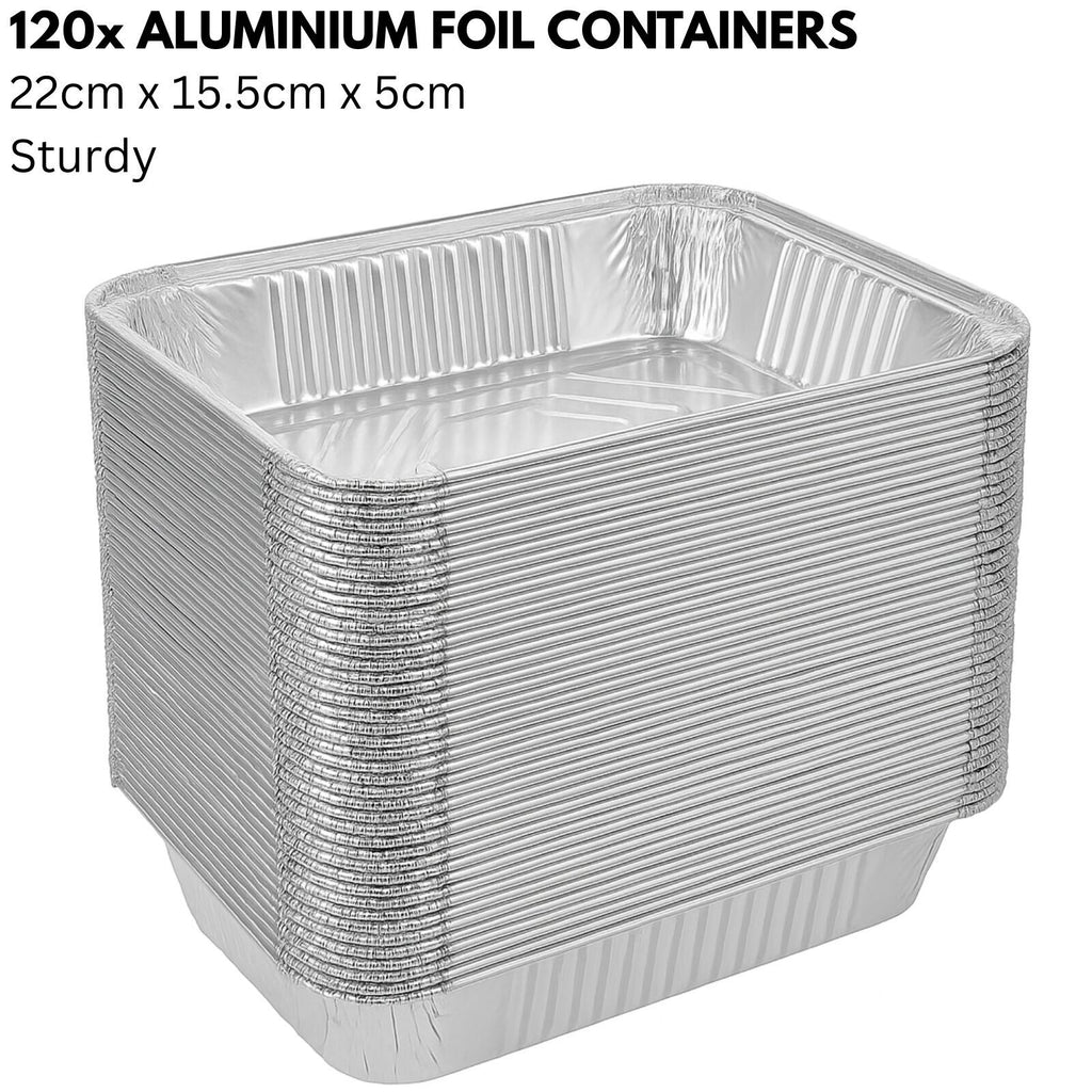Kitchen Delights Aluminium Foil Trays, 45 x 34 x 6.5 cm, Pack of 72