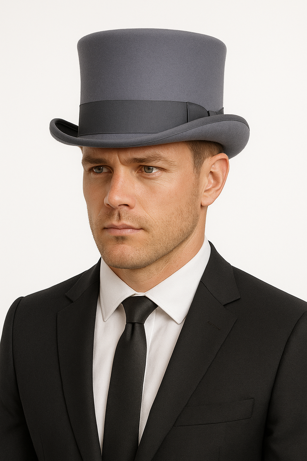 5.5" Premium Australian Wool Felt Top Hat w/ Satin Lining Mad Hatter