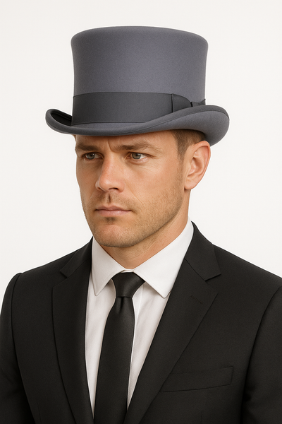 5.5" Premium Australian Wool Felt Top Hat w/ Satin Lining Mad Hatter