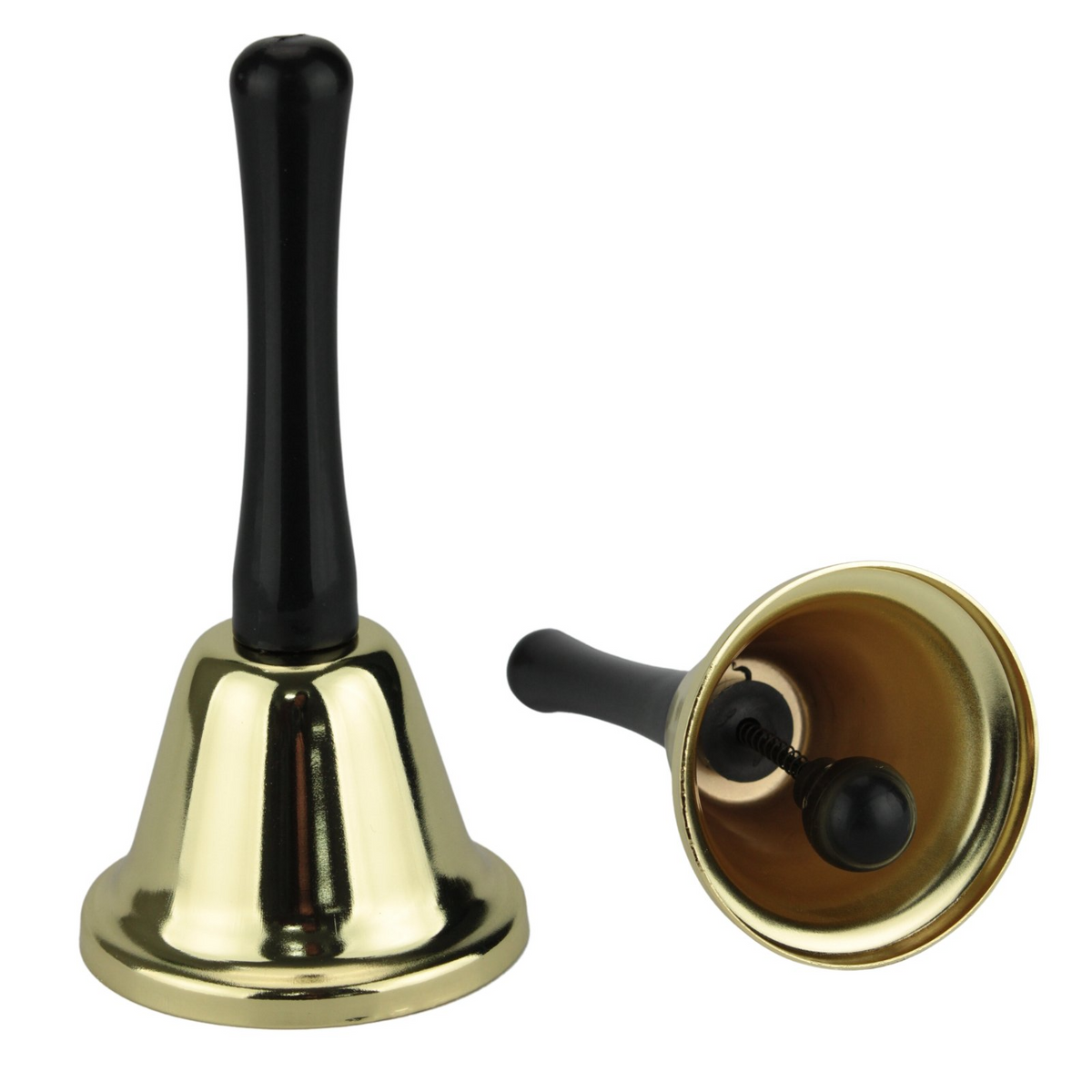 SANTA BELL Jingle Claus Wooden Handle Bells Rattles Christmas Xmas