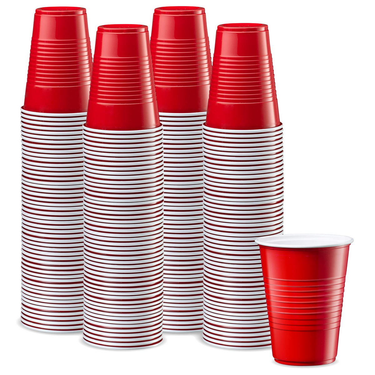 Kitchen Delights Red Plastic Party Cups, PET, BPA Free, 720 x 266 ml