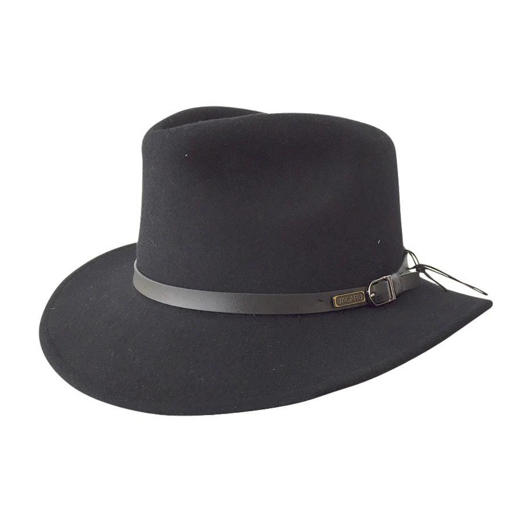 JACARU 1849 Australian 100% Wool Hat Fedora Trilby Crushable Travel