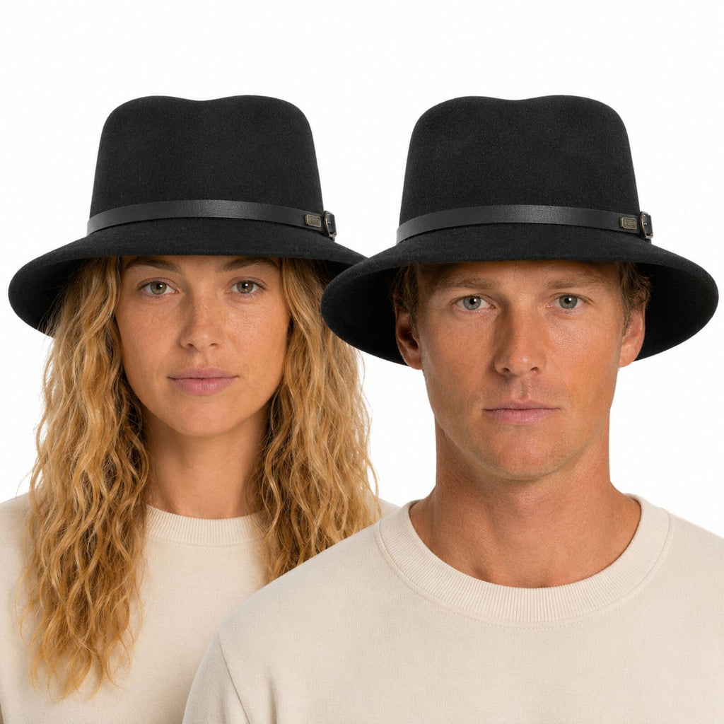 JACARU 1849 Australian 100% Wool Hat Fedora Trilby Crushable Travel