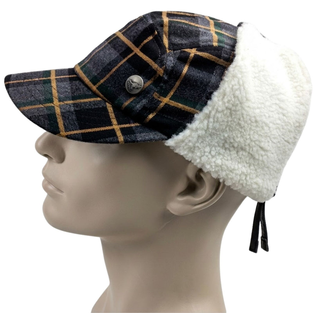 Plaid Supre Trapper Ushanka Hat Sherpa Lined Winter Ear Flap Cap