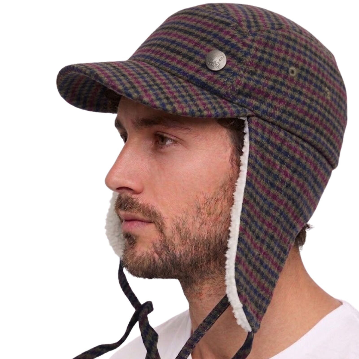 Plaid Supre Trapper Ushanka Hat Sherpa Lined Winter Ear Flap Cap