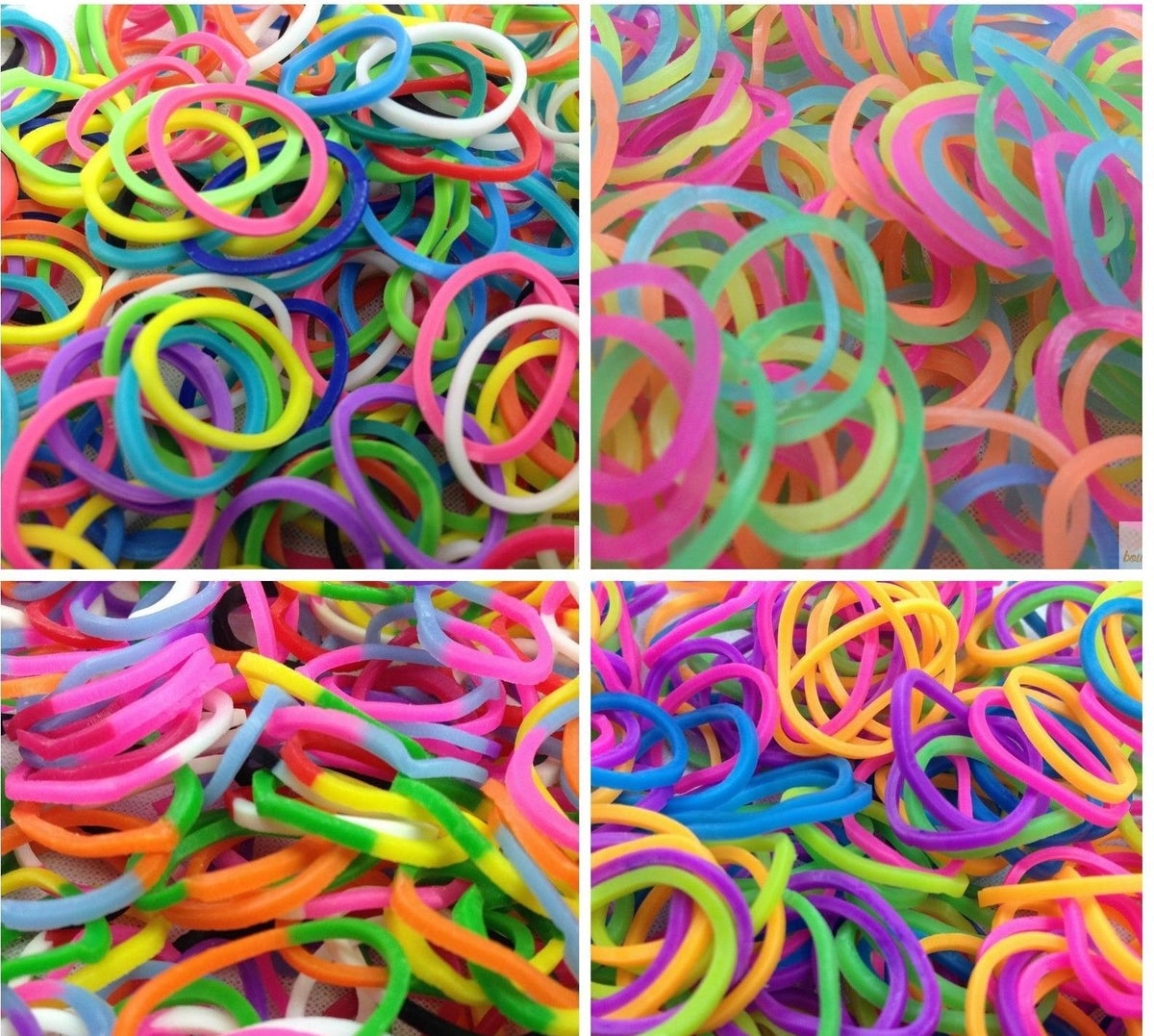 4800 LOOM BANDS Rubber Refill Kit DIY Magical Bracelet 192 S Clips 16