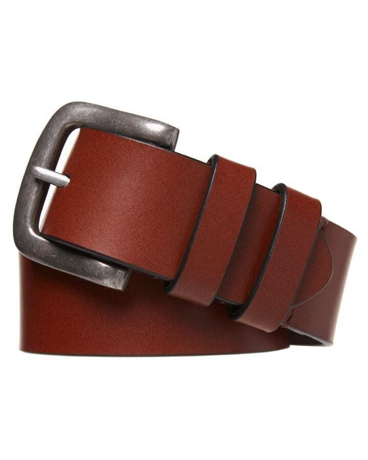 Statesman Mens Genuine Buffalo Leather Belt Dual Size