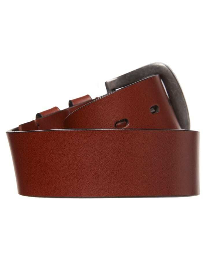 Statesman Mens Genuine Buffalo Leather Belt Dual Size