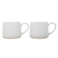 Mikasa Farmhouse Star Stoneware Mugs, Cream, Set of 2, 380 ml